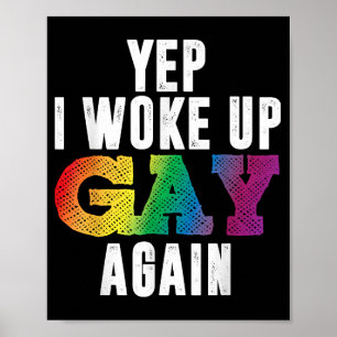 Geweckt Up Gay - Pride Rainbow Que Gay CSD Party L Poster