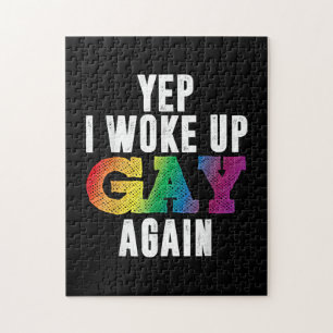 Geweckt Up Gay - Pride Rainbow Que Gay CSD Party L Puzzle