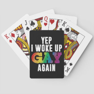 Geweckt Up Gay - Pride Rainbow Que Gay CSD Party L Spielkarten