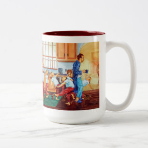 Geweckte Parade-Kaffee-Tasse Zweifarbige Tasse