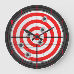 Gewehr-Bereich-und Ziel-Wanduhr Große Wanduhr