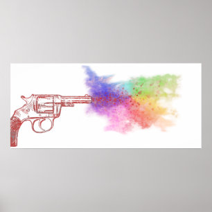 Gewehr das smokin der Liebe: Regenbogen: Poster