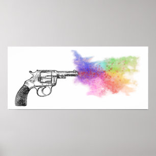 Gewehr das smokin der Liebe: Regenbogen: Poster