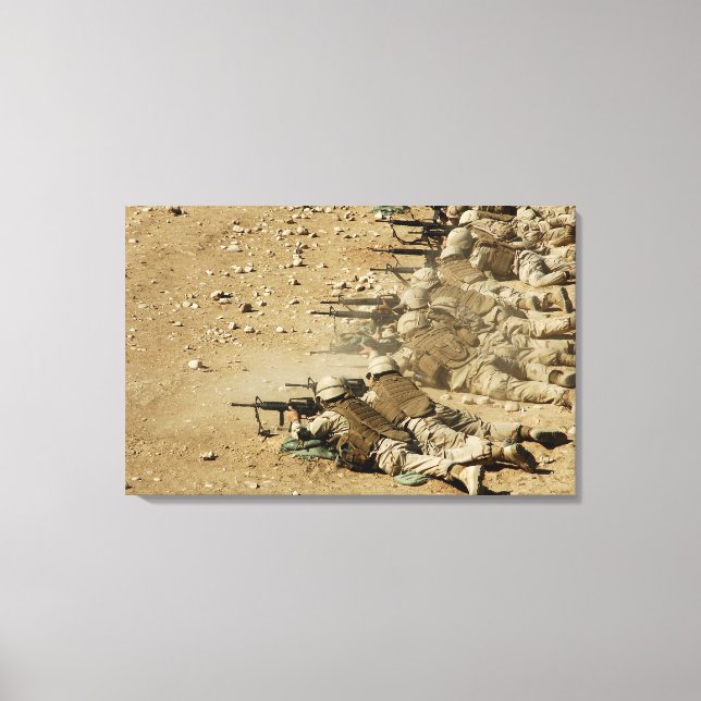 Gewehr der US-Marine M-4 und M-16A2 Leinwanddruck (Vorderseite)