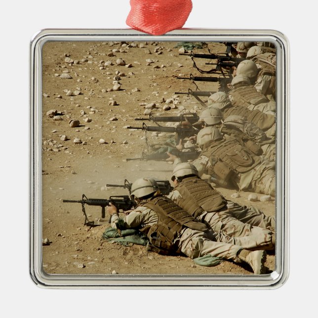 Gewehr der US-Marine M-4 und M-16A2 Ornament Aus Metall (Vorne)