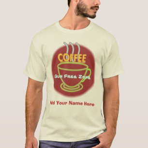Gewehr-Freihafengebiet für Kaffee-Geschäfts-T - T-Shirt