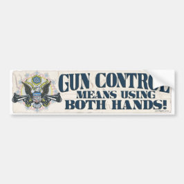Gewehr-Kontrolle: Unter Verwendung beider Hände, Autoaufkleber