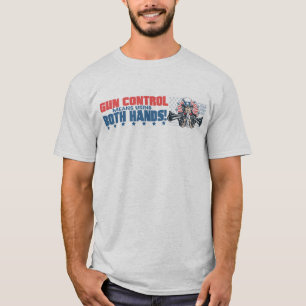 Gewehr-Kontrollen-Durchschnitte unter Verwendung T-Shirt