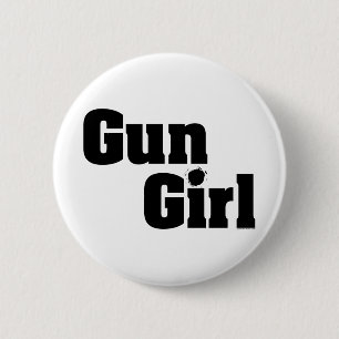 Gewehr-Mädchen Button
