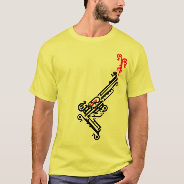 Gewehr-Tätowierungs-T - Shirt (Vorderseite)