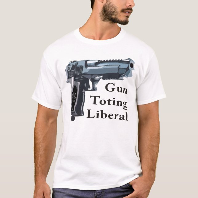 Gewehr-Toting Liberaler T-Shirt (Vorderseite)