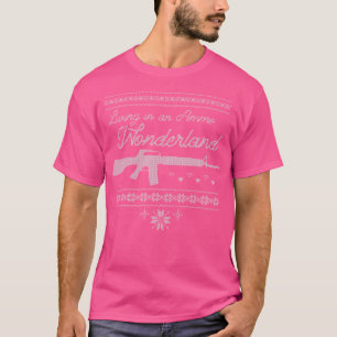 Gewehre für Weihnachten hässlich Strick Jagdgewehr T-Shirt