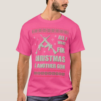 Gewehre für Weihnachten hässlich Strick Jagdgewehr T-Shirt