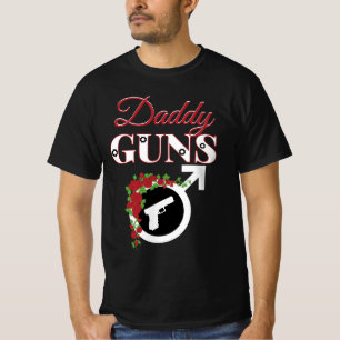 Gewehre oder Rose Geschlecht zeigen Baby Shower T T-Shirt