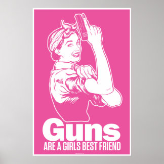 Gewehre sind das beste Freund-Poster eines Mädchen Poster