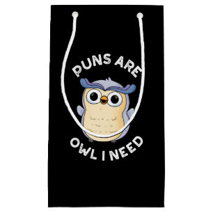 Gewehre sind Owl Ich brauche Funny Animal Pun Dark Kleine Geschenktüte