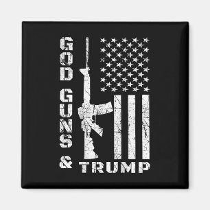 Gewehre und Trump 2. Änderungsflagge Ar15 (zurück) Magnet