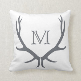 Geweih-Monogramm-Kissen Kissen