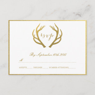 GEWEIH-UAWG-KARTEN DES CHIC-GOLD RUSTIKALE RSVP KARTE