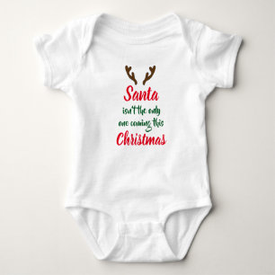 Geweihe - Weihnachtsbaby-Mitteilung Baby Strampler