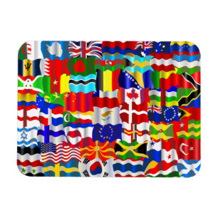 Gewellte Flaggen-Tapeten-Montage Magnet