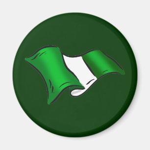 Gewellte nigerische Flagge für Nigeria-Bewunderer Magnet