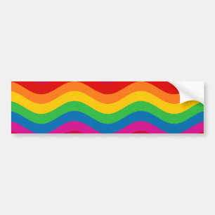 Gewellte Regenbogen-Streifen Autoaufkleber
