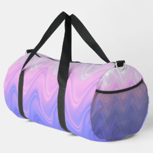 Gewellte rosa lila abstrakte große Reisetasche Duffle Bag