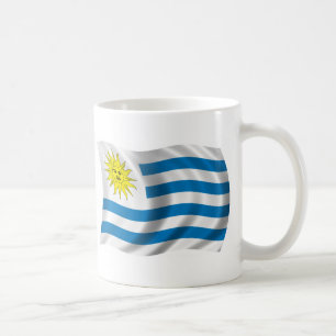 Gewellte Uruguay-Flagge Tasse