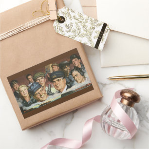 Gewerbe Berufe, Vintage-patriotismus Patriotismus Rechteckiger Aufkleber