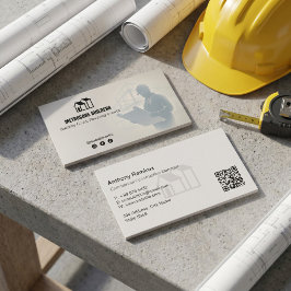 Gewerbliche Bauunternehmer | Graue Skizze Visitenkarte