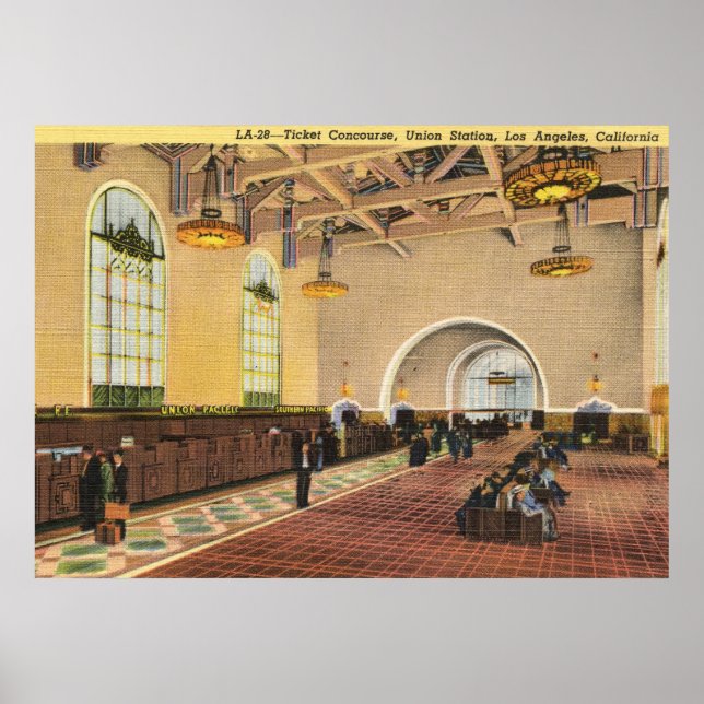 Gewerkschaft Bahnhof Los Angeles Vintag Poster (Vorne)
