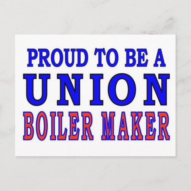 GEWERKSCHAFT BOILER MAKER POSTKARTE (Vorderseite)
