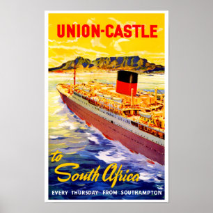 Gewerkschaft Burg nach Südafrika Poster