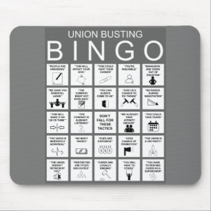 Gewerkschaft Busting Bingo Maus Pad Mousepad
