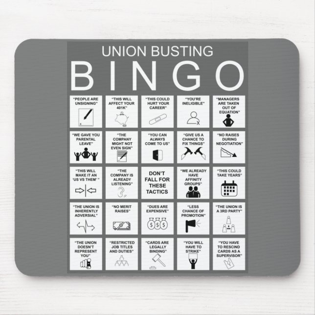 Gewerkschaft Busting Bingo Maus Pad Mousepad (Vorne)