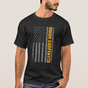 Gewerkschaft Carpenter American Flag Patriotic Lab T-Shirt