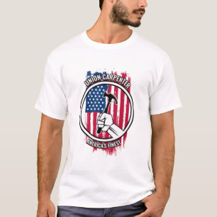 Gewerkschaft Carpenter Geschenk Stolz Amerikanisch T-Shirt