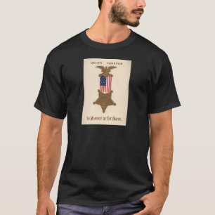 GEWERKSCHAFT der US-Fahne Ziviler Kriegsmedaillen- T-Shirt