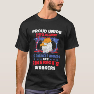 Gewerkschaft Diesel Mechanik T für Patriotische Ar T-Shirt