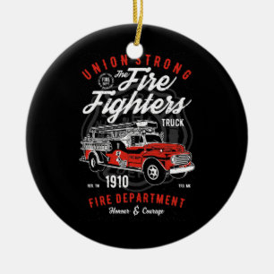 Gewerkschaft Feuerwehrkämpfer, Feuerwehrmann, Feue Keramik Ornament