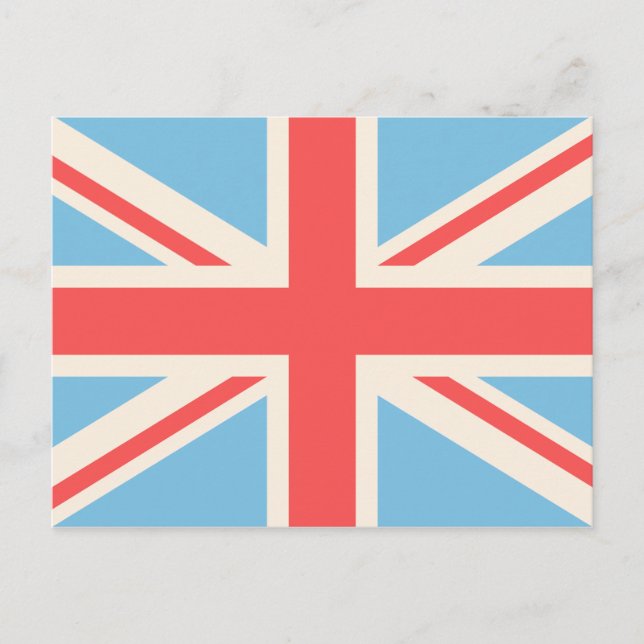 Gewerkschaft-Flag/Jack-Design-Creme, Light Blue &  Postkarte (Vorderseite)