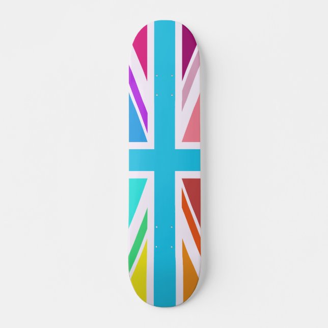 Gewerkschaft-Flag/Jack-Design - mehrfarbig Skateboard (Vorne)