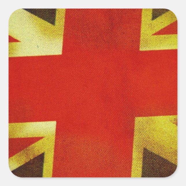 Gewerkschaft Flag Worlddesign Quadratischer Aufkleber (Vorderseite)
