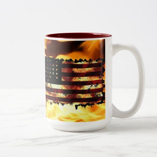 Gewerkschaft Flag, Zivil War, Stars & Stripes, USA Zweifarbige Tasse (Rechts)