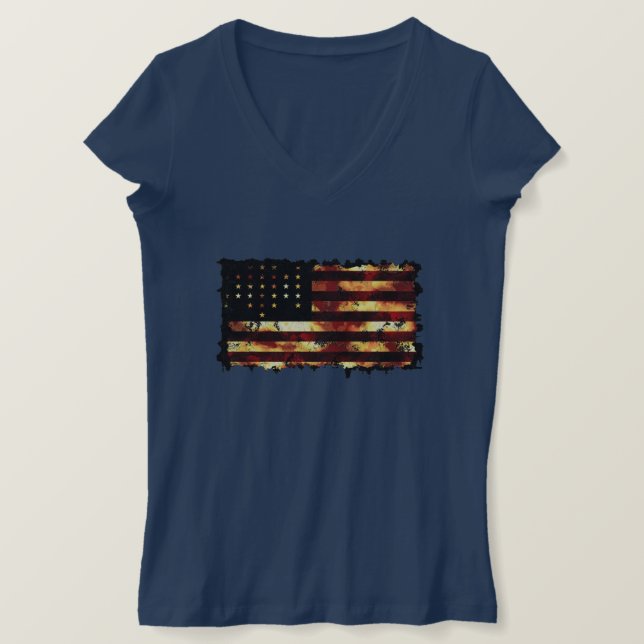 Gewerkschaft Flag, Zivil War, US Flagge, USA T-Shirt (Design vorne)