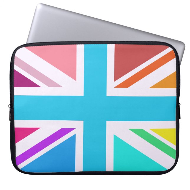 Gewerkschaft-Flagge/Jack-Design - mehrfarbig Laptopschutzhülle (Vorderseite)