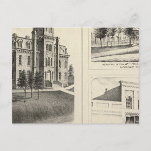Gewerkschaft High School, Residence & Jackson Land Postkarte