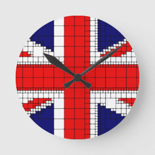 Gewerkschaft Jack Flagge uk patriotisch Runde Wanduhr