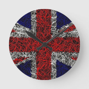 Gewerkschaft Jack Flagge uk patriotisch Runde Wanduhr